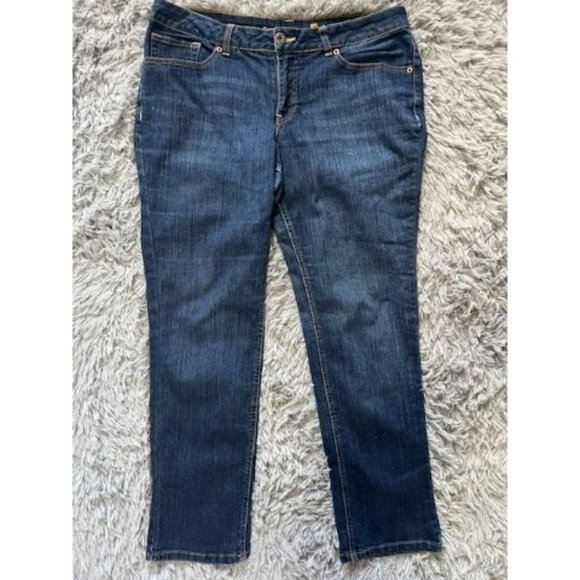 Faded Glory Blue Jeans Boot Cut 5 Pocket Denim Size 14 Petite - Picture 1 of 4